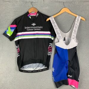 DNA Cycling Jersey & Padded Bib Shorts Set Mens L/XS Short Sleeve Cycling Italy
